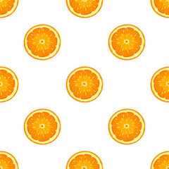 Seamless pattern with orange fruit.