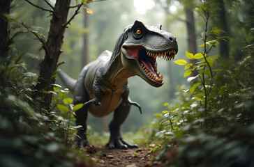 Tyrannosaurus Rex in a Lush Forest