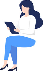 Young Woman with Tablet