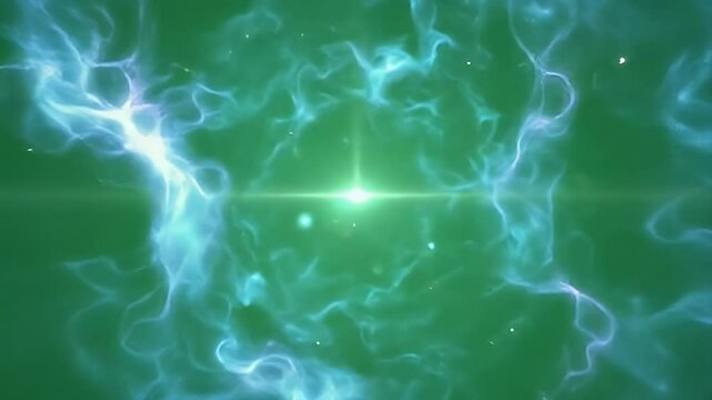 Mystical Energy Swirl Footage with Green Screen Background for VFX and Compositing