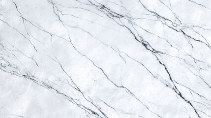Carrara marble stone background with linear dark veins on pale white surface