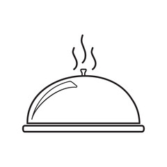 kitchen icon. movable food cover icon