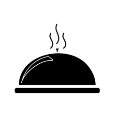 movable food cover glyph icon. kitchen glyph icon.