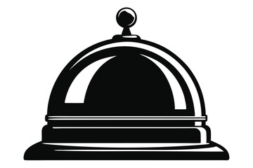 Graphic of a Sleek Black Service Bell with Clean, Modern Lines and Minimalist Design