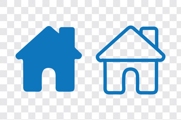 Simple house or home icon set