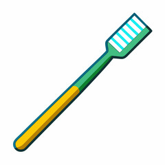 Flat Toothbrush Vector Illustration