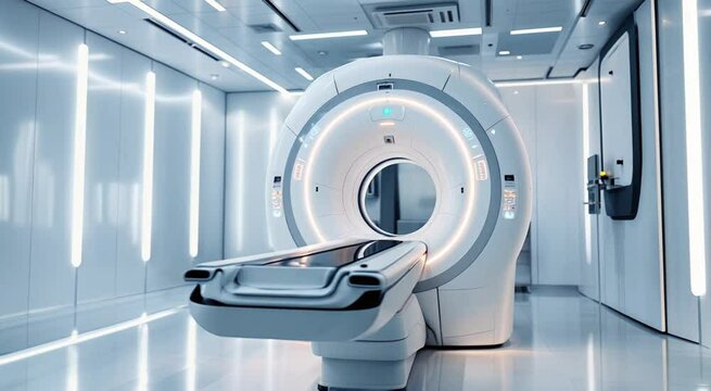 Modern mri scanner medical equipment diagnostic imaging technology healthcare facility - Powered by Adobe