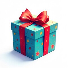 "Colorful Gift Box with Ribbon and Bow – Festive Present Package Vector Illustration"

