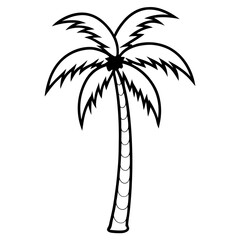 Obraz premium palm tree vector illustration