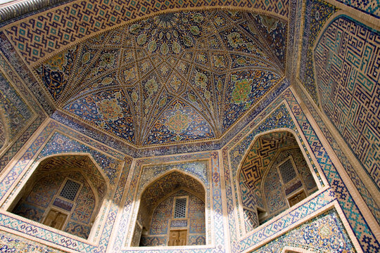 Uzbekistan Samarkand Tamerlane's Mausoleum Gur Emir Autumn Day