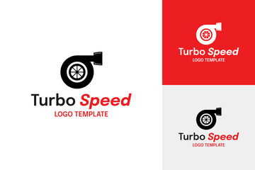 Turbo speed logo design template vector illustration