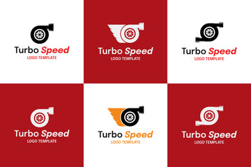 Set collection turbo speed logo design template vector illustration