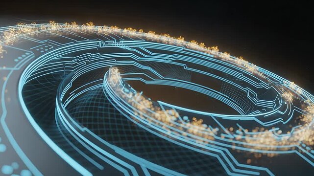 Digital Circuit: A mesmerizing digital circuit design, where circuits create a futuristic landscape, it symbolizes the interconnection of technology, progress, and innovation.
