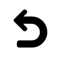 Back Icon Vector Arrow Symbol for Navigation and User Interface Design