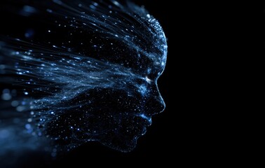 Human head and brain.Deep learning , Machine learning and artificial intelligence , AI Technology, thinking concept. High quality