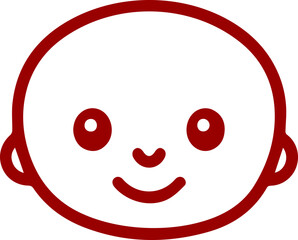 cute boy and girl baby head icon vector illustration 