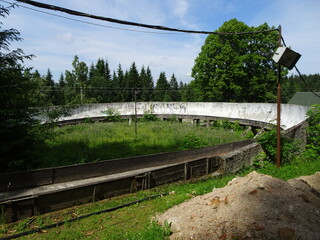 railway bridge in the forest