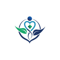 Elegant silhouette of a medical health logo