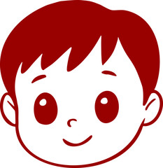 cute boy and girl baby head icon vector illustration 