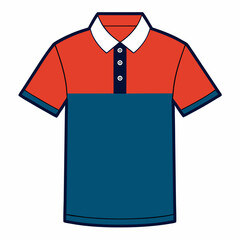 Naklejka premium Short Sleeve Polo Illustration