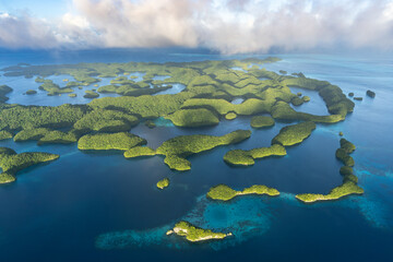 Rock Islands aerial view, Koror, Palau, Micronesia