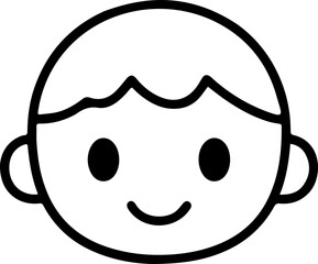 cute baby head vector illustration transparent 