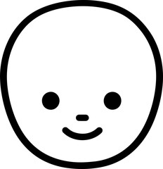 cute baby head vector illustration transparent 