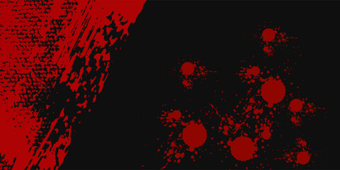Grunge texture effect background. Distressed rough dark abstract textured. Black isolated on red.  modern