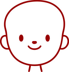 cute baby head vector illustration transparent 