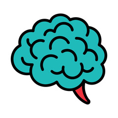 got a idea brain doodle style vector art on white.