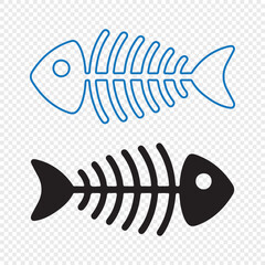 fishbone silhouette vector illustration