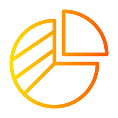 pie chart gradient icon