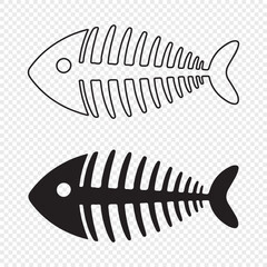 Fish bone symbol. Cats food sign vector eps 10