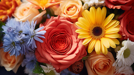 Close-up of blooming flowers gerbera rose