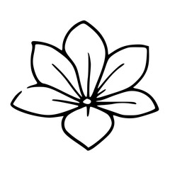 Simple Flower Outline illustration