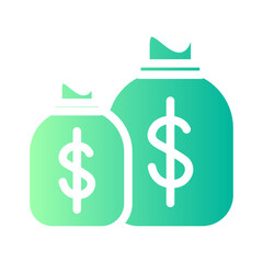 money bag gradient icon