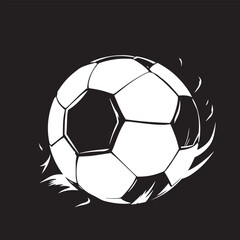 Fototapeta premium Realistic football high detail black and white vector design illustration.