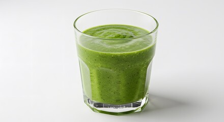 A refreshing green smoothie in a glass, perfect for a healthy start to the day
