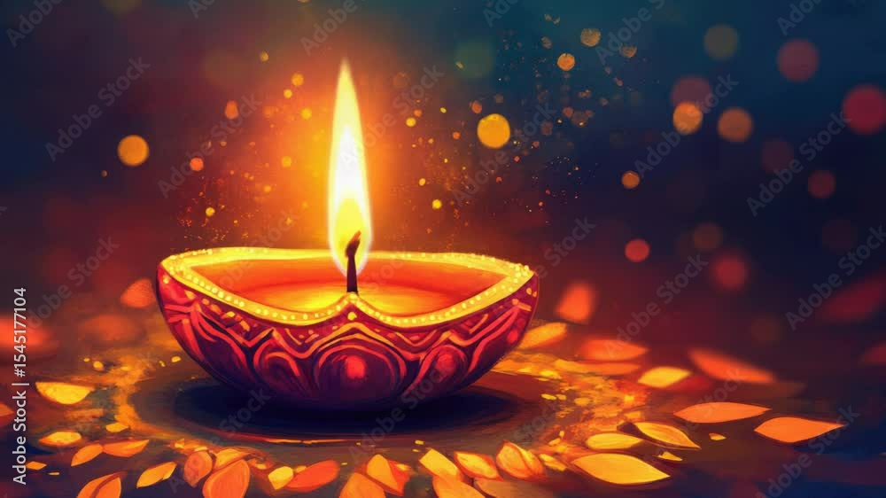 Aufkleber a single lit candle placed on a table surface