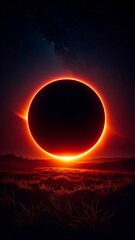 Full solar eclipse background