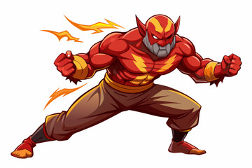 Vintage black and white illustration of a muscular male boxer in a powerful fighting stance. This dynamic vector-style artwork features bold line shading, detailed muscle anatomy