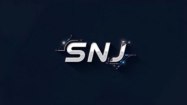 SNJ Logo: Futuristic Tech Brand Identity
