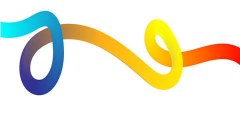 Gradient Lines Abstract Background. Abstract Color Wave Shape with Gradient on a White Background. Vector Rainbow Ribbon Pattern. Vector Background with Rainbow Gradient Ribbon Waves