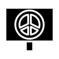 pacifism glyph icon