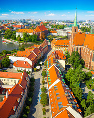 Beautiful view of the old town. Wroclaw, Poland, Europe