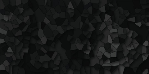 Obraz premium Dark geometric shape mosaic seamless tileable texture design for various graphic art applications and decorative visual elements