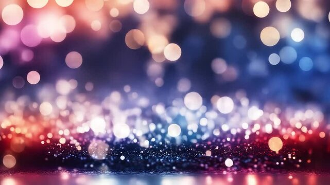 blue glow purple pink particle glittering lights abstract bokeh glitter colorful background	
 - Powered by Adobe