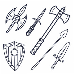 set of sword and shield