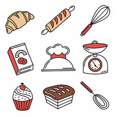 food and drink icons set