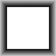 Obraz premium Elegant gradient border with a smooth fade from gray to black, creating a stylish and modern square frame. Ideal for digital backgrounds, frames, web designs, and creative project.